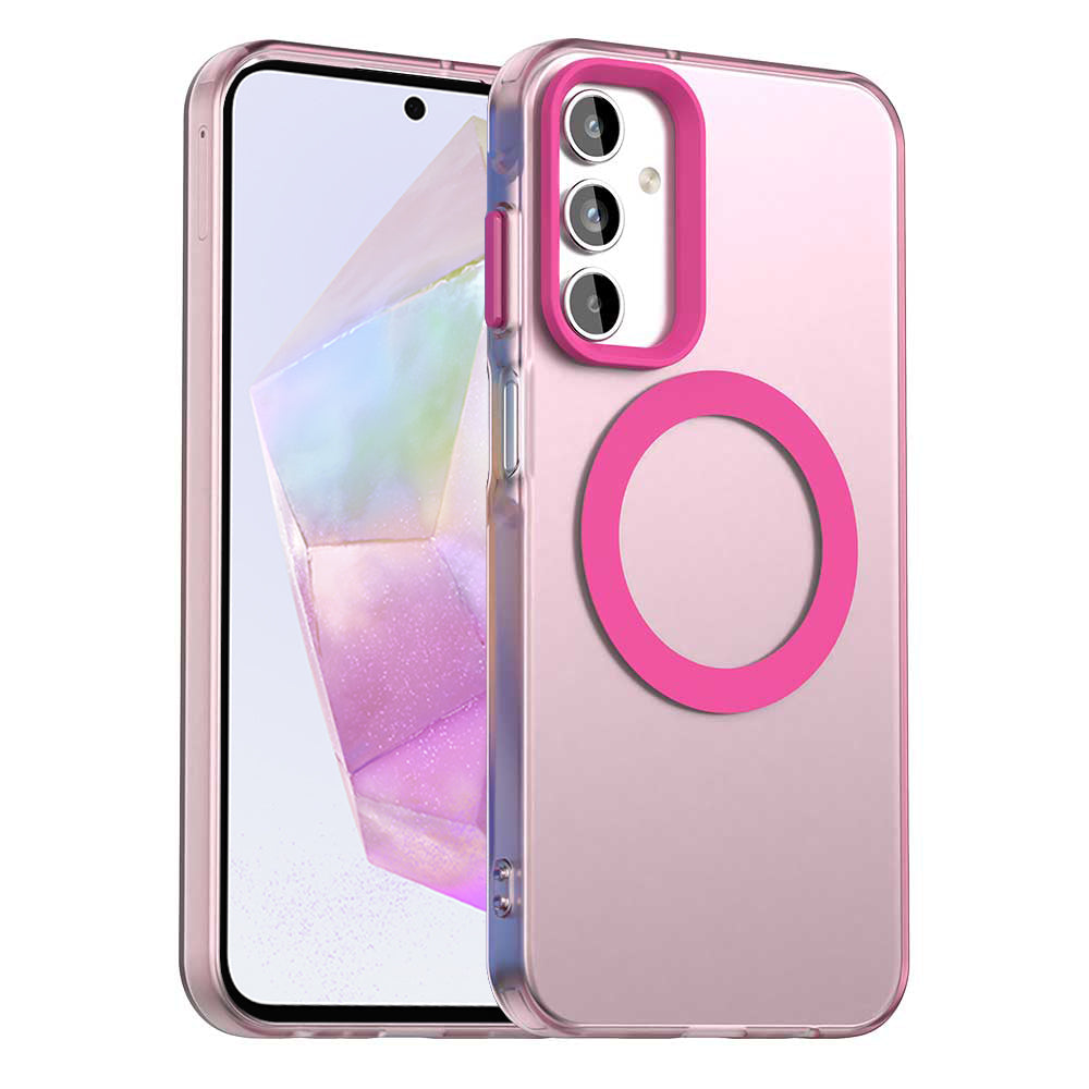 Funda MagSafe para Samsung Galaxy A35 5G A356, Techsuit, CandyCase, Rosa