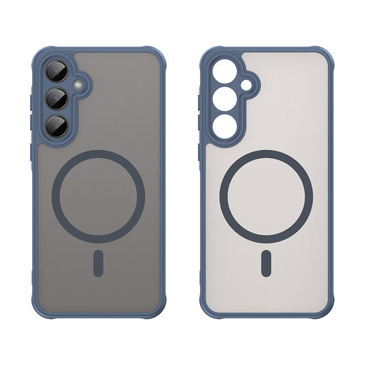 Funda MagSafe para Samsung Galaxy A35 5G A356, Techsuit, HaloFrost II, Azul marino