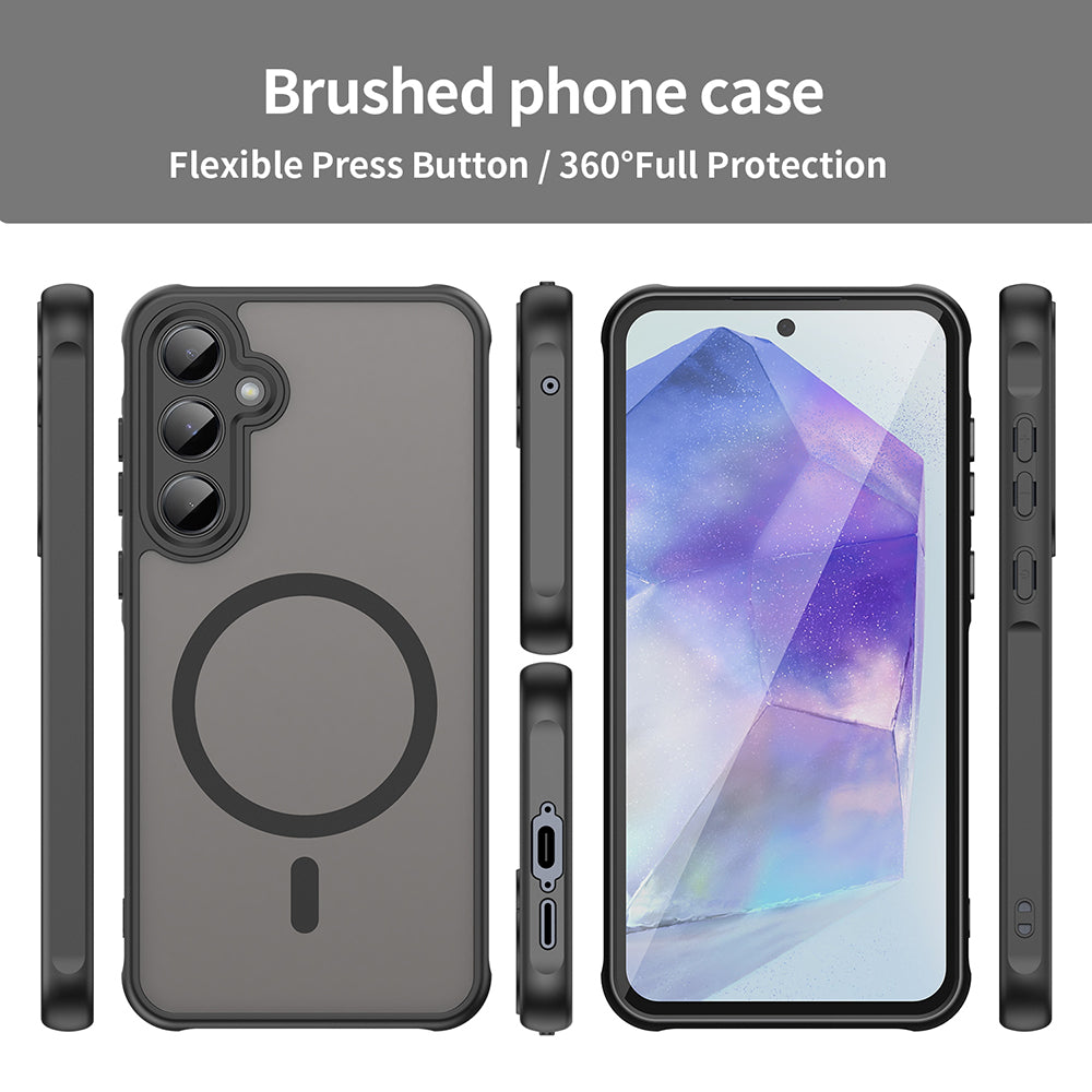Funda MagSafe para Samsung Galaxy A35 5G A356, Techsuit, HaloFrost II, Negra