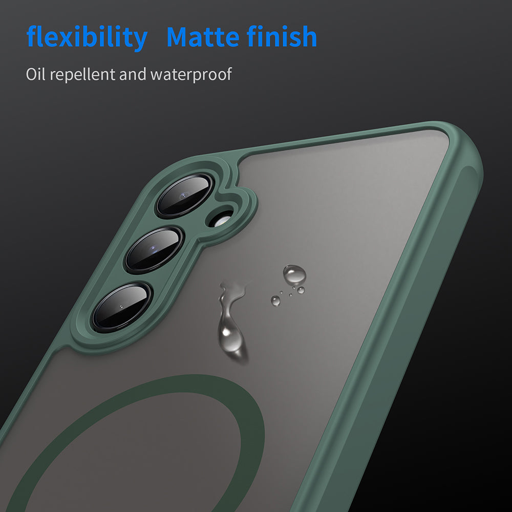 Funda MagSafe para Samsung Galaxy A35 5G A356, Techsuit, HaloFrost II, Verde
