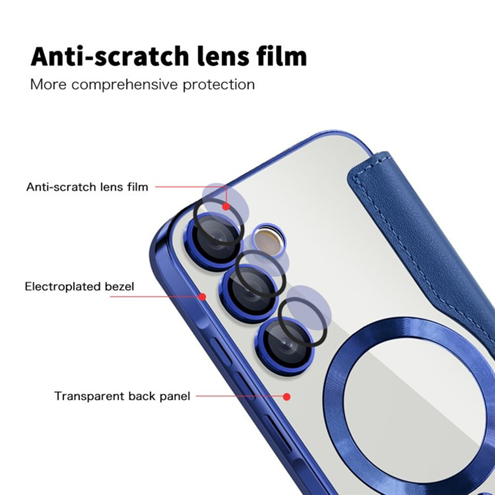 Funda MagSafe para Samsung Galaxy A35 5G A356, Techsuit, SmartMag Book, Azul