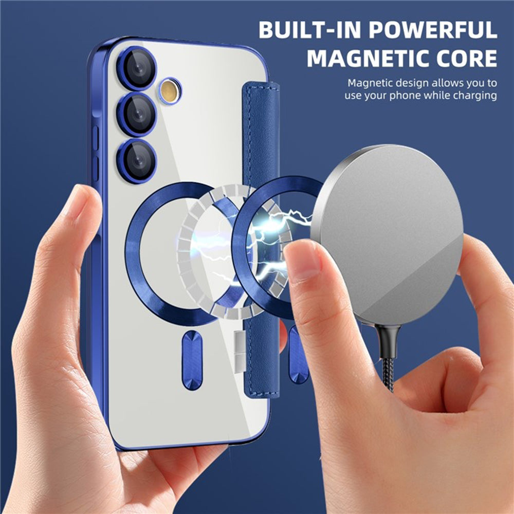 Funda MagSafe para Samsung Galaxy A35 5G A356, Techsuit, SmartMag Book, Azul