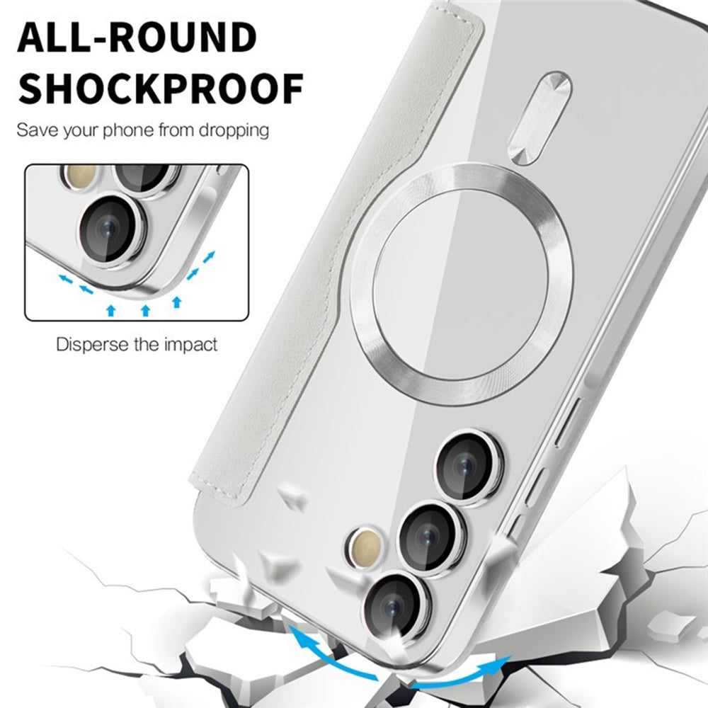 Funda MagSafe para Samsung Galaxy A35 5G A356, Techsuit, SmartMag Book, Gris