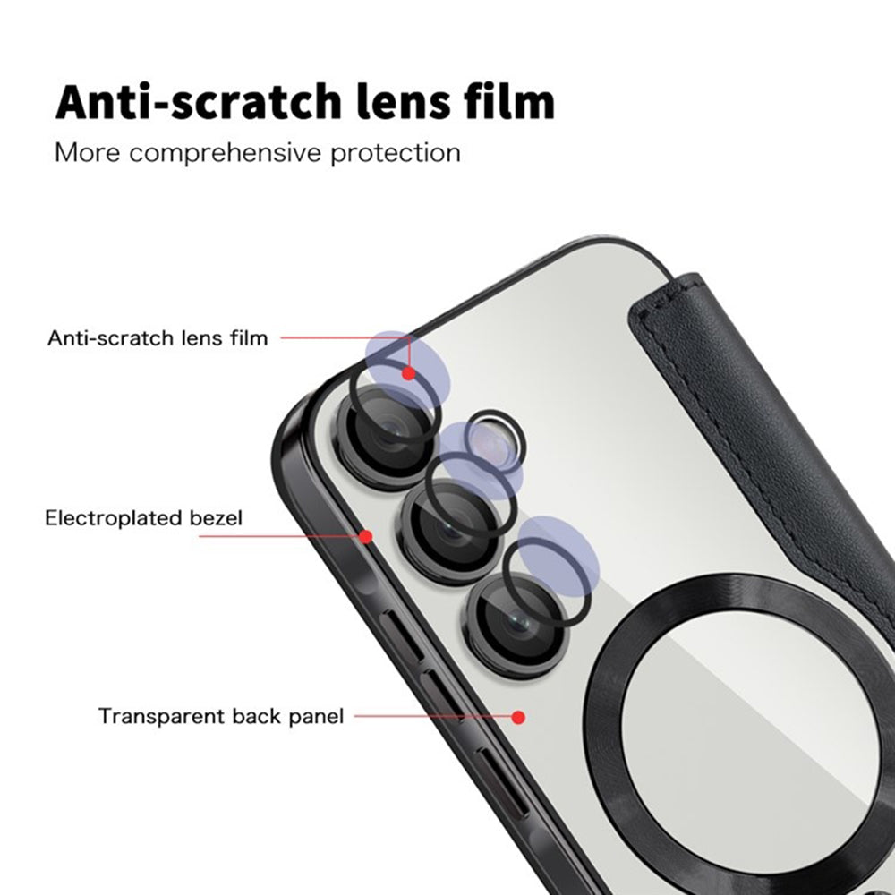 Funda MagSafe para Samsung Galaxy A35 5G A356, Techsuit, SmartMag Book, Negra