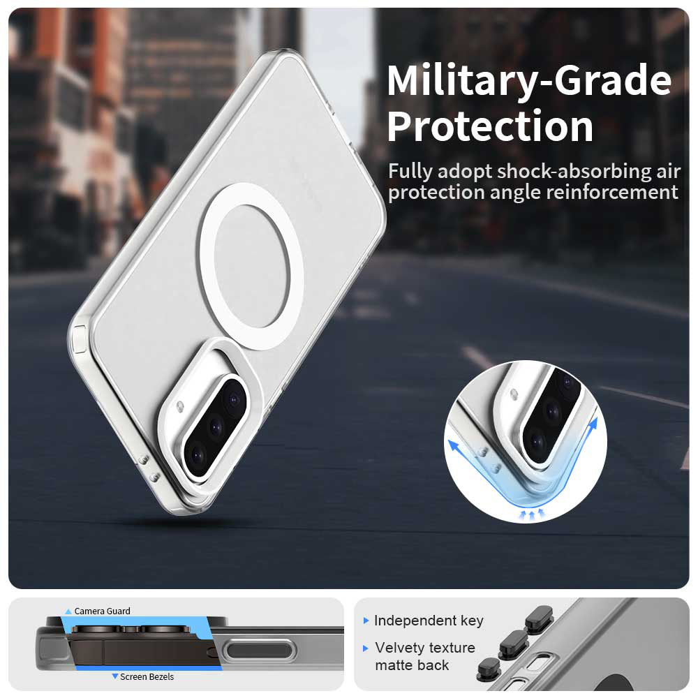 Funda MagSafe para Samsung Galaxy A36 A366, Techsuit, CandyCase, Blanca