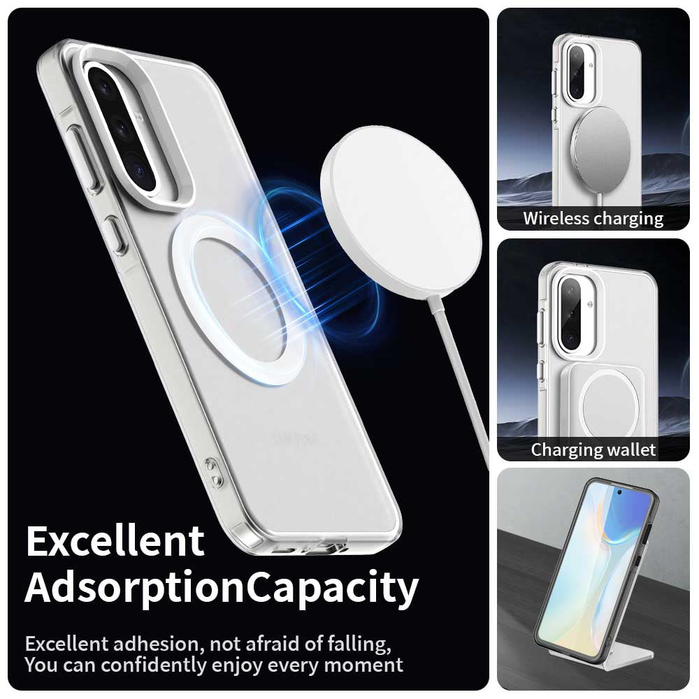 Funda MagSafe para Samsung Galaxy A36 A366, Techsuit, CandyCase, Blanca