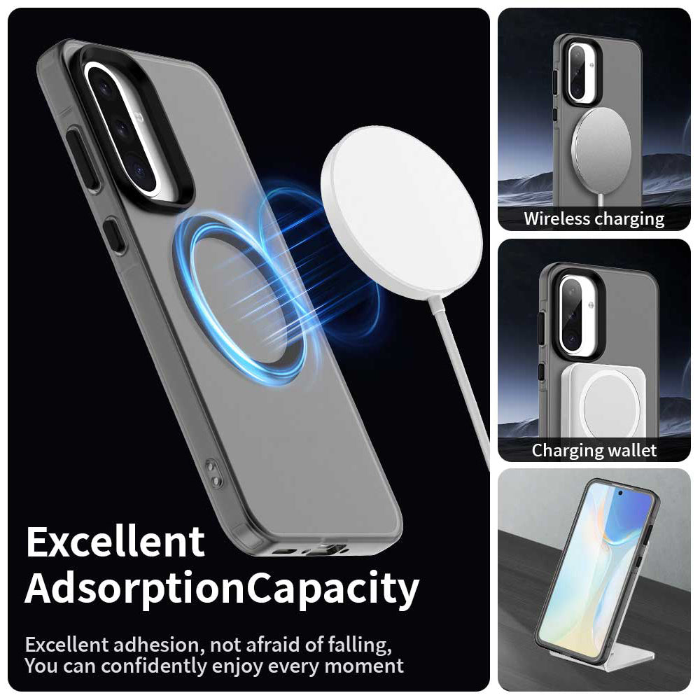 Funda MagSafe para Samsung Galaxy A36 A366, Techsuit, CandyCase, Negra