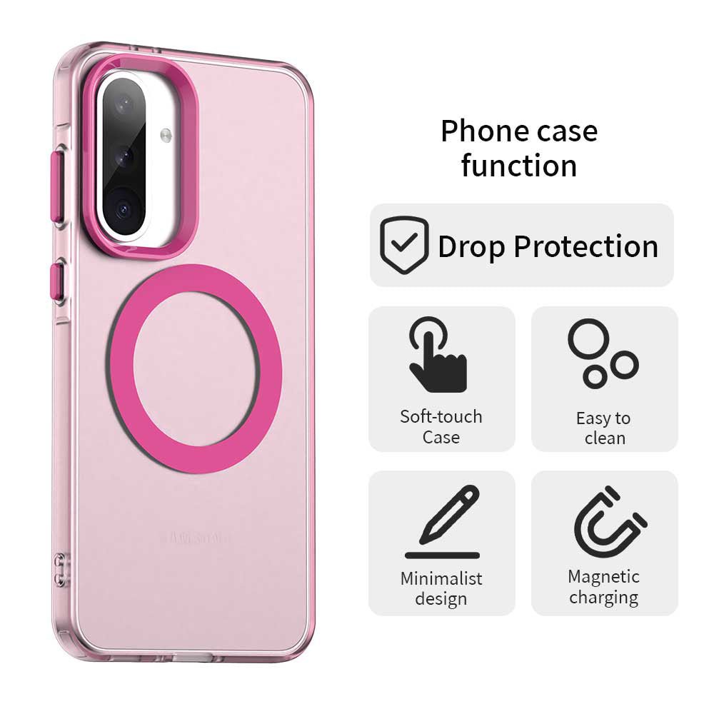 Funda MagSafe para Samsung Galaxy A36 A366, Techsuit, CandyCase, Rosa