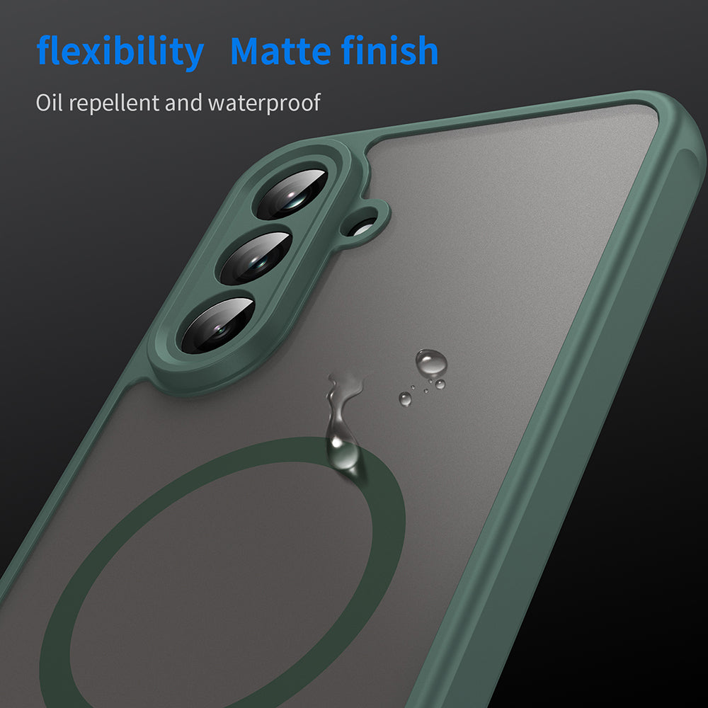 Funda MagSafe para Samsung Galaxy A36 A366, Techsuit, HaloFrost II, Verde