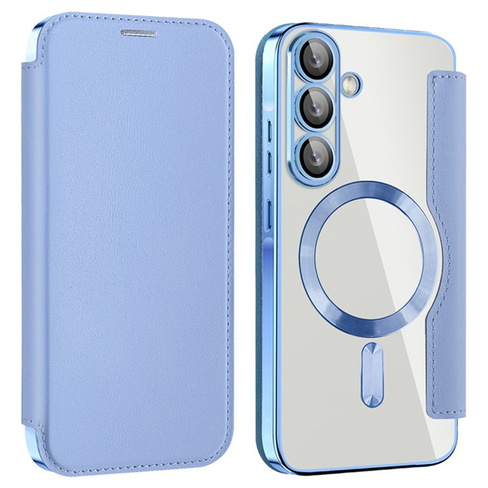 Funda MagSafe para Samsung Galaxy A36 A366, Techsuit, SmartMag Book, Azul