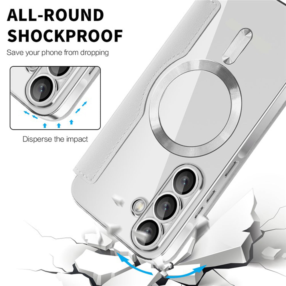 Funda MagSafe para Samsung Galaxy A36 A366, Techsuit, SmartMag Book, Gris