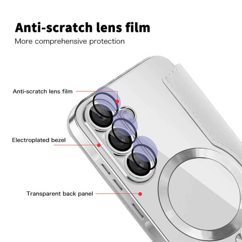 Funda MagSafe para Samsung Galaxy A36 A366, Techsuit, SmartMag Book, Gris