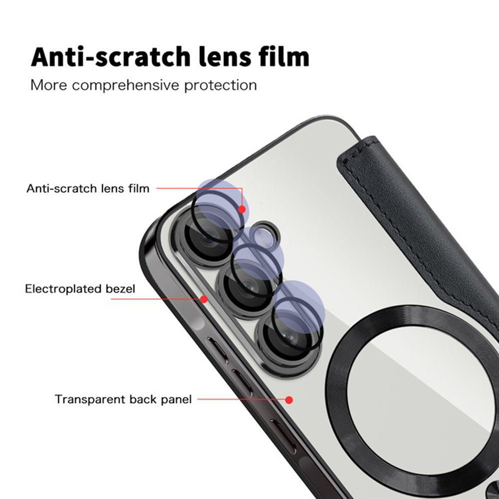 Funda MagSafe para Samsung Galaxy A36 A366, Techsuit, SmartMag Book, Negra