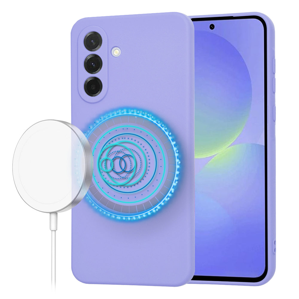 Funda MagSafe para Samsung Galaxy A36 A366, Techsuit, SoftFlex, Morado Claro
