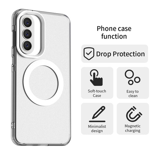 Funda MagSafe para Samsung Galaxy A37 5G, Techsuit, CandyCase, Blanca