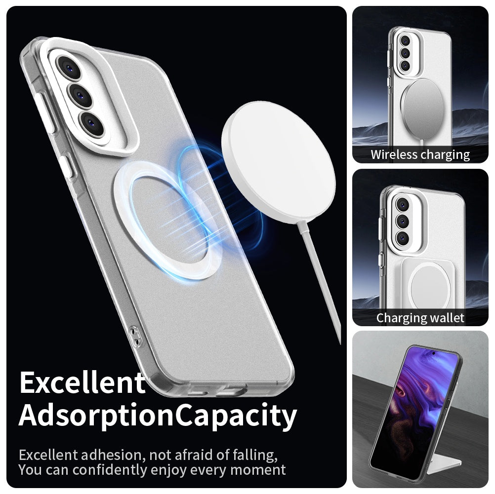 Funda MagSafe para Samsung Galaxy A37 5G, Techsuit, CandyCase, Blanca