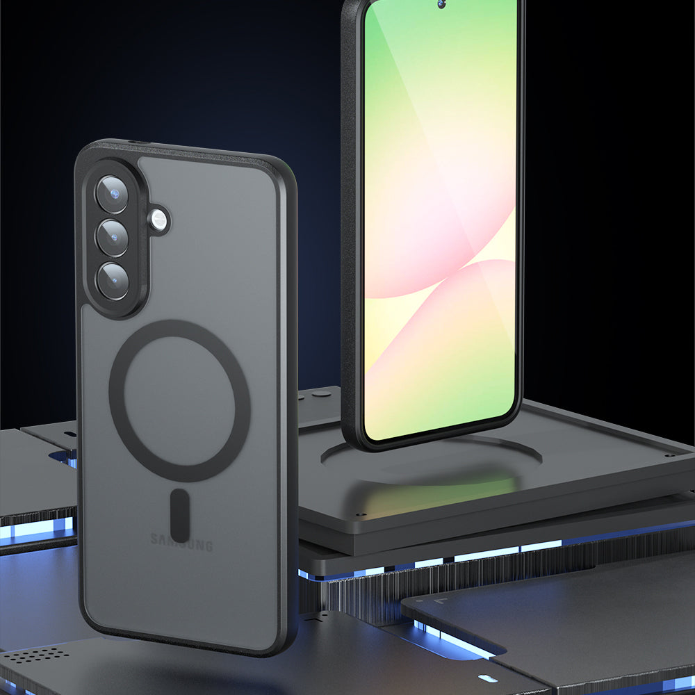 Funda MagSafe para Samsung Galaxy A37 5G, Techsuit, PureFrost, Negra Satinada