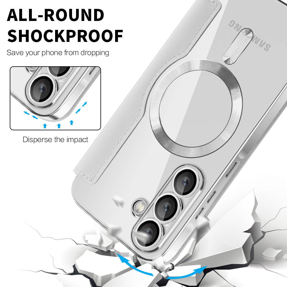 Funda MagSafe para Samsung Galaxy A37 5G, Techsuit, SmartMag Book, Gris