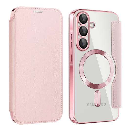 Funda MagSafe para Samsung Galaxy A37 5G, Techsuit, SmartMag Book, Rosa