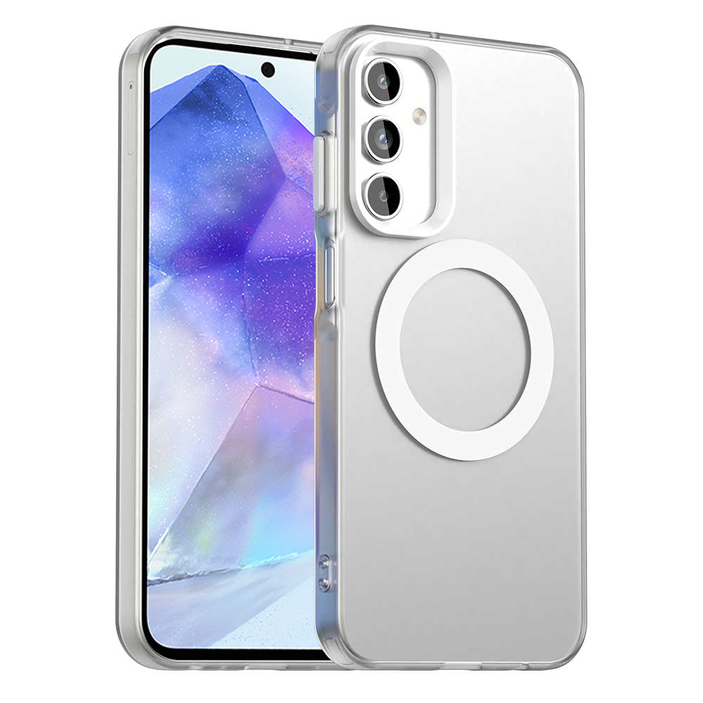 Funda MagSafe para Samsung Galaxy A55 5G A556, Techsuit, CandyCase, Blanca