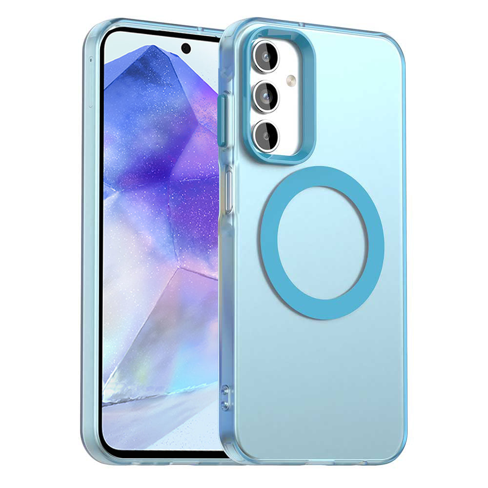Funda MagSafe para Samsung Galaxy A55 5G A556, Techsuit, CandyCase, Azul