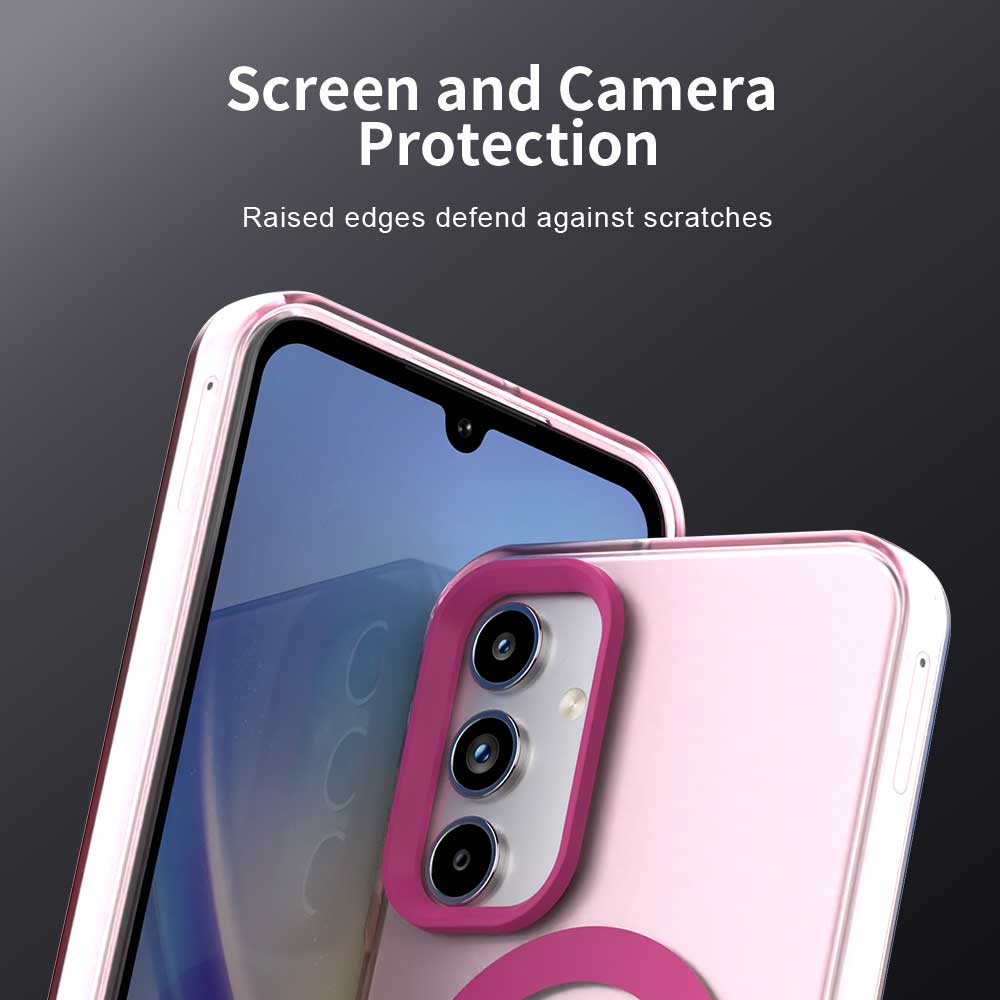 Funda MagSafe para Samsung Galaxy A55 5G A556, Techsuit, CandyCase, Rosa