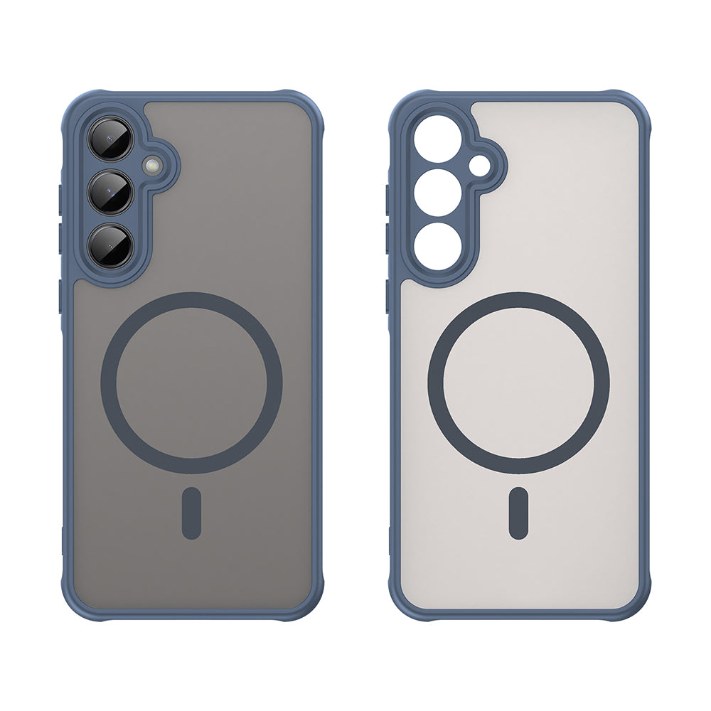 Funda MagSafe para Samsung Galaxy A55 5G A556, Techsuit, HaloFrost II, Azul Marino