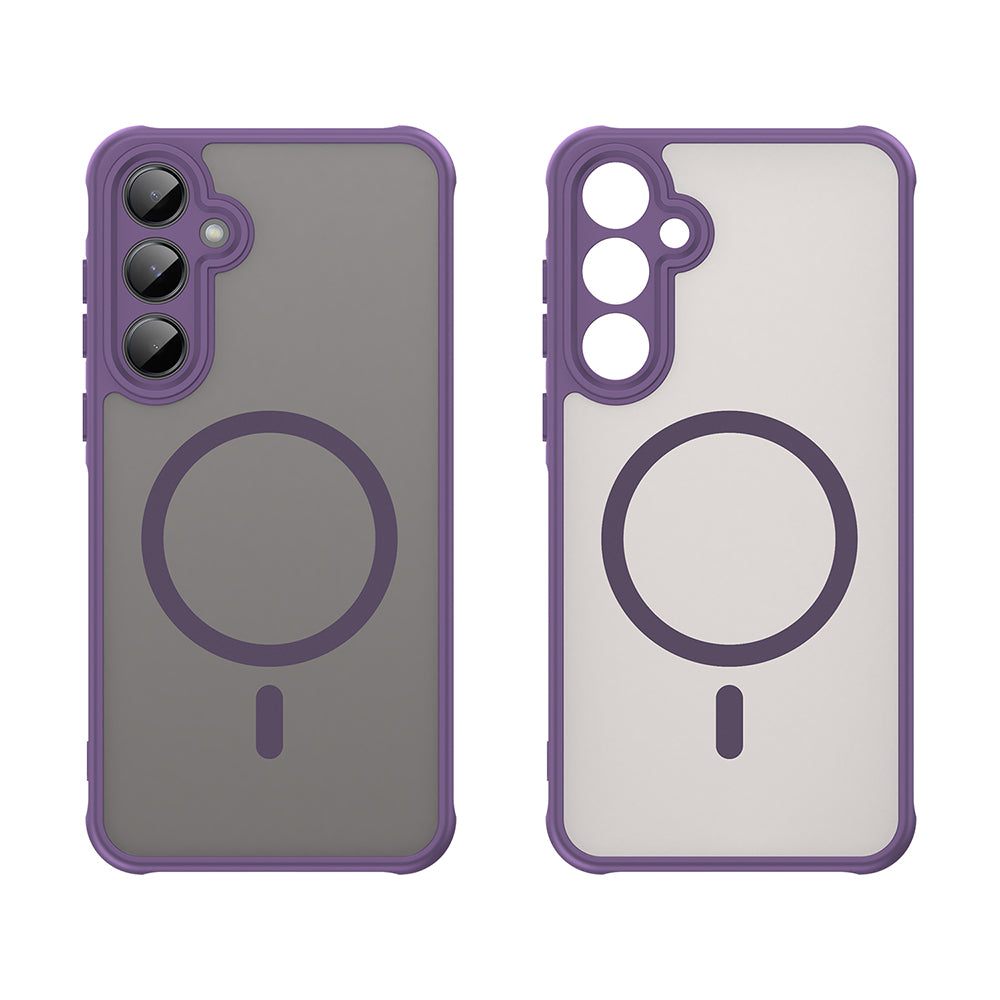 Funda MagSafe para Samsung Galaxy A55 5G A556, Techsuit, HaloFrost II, Morado