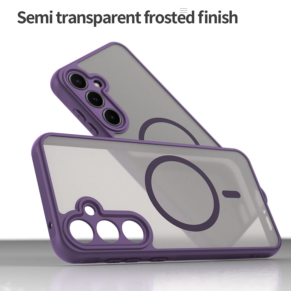 Funda MagSafe para Samsung Galaxy A55 5G A556, Techsuit, HaloFrost II, Morado
