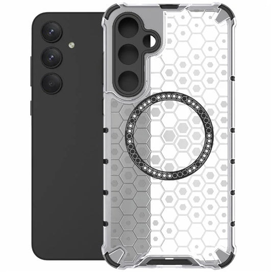 Funda MagSafe para Samsung Galaxy A55 5G A556, Techsuit, HoneyComb Shield, Blanca