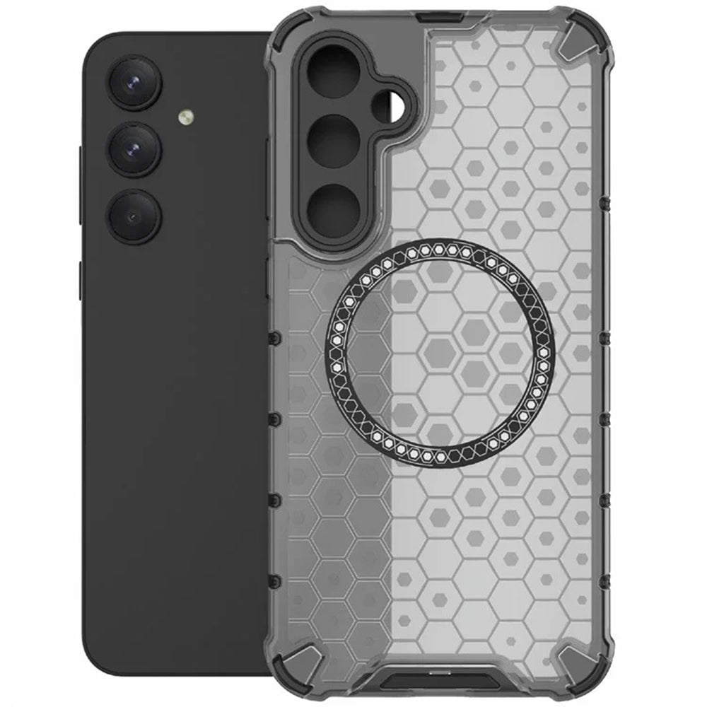 Funda MagSafe para Samsung Galaxy A55 5G A556, Techsuit, HoneyComb Shield, Negra