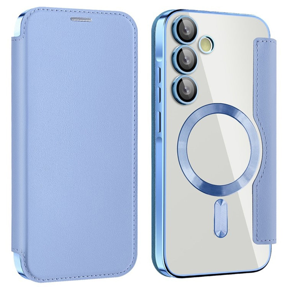 Funda MagSafe para Samsung Galaxy A55 5G A556, Techsuit, SmartMag Book, Azul