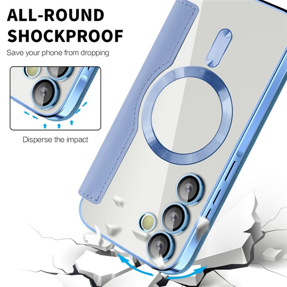 Funda MagSafe para Samsung Galaxy A55 5G A556, Techsuit, SmartMag Book, Azul