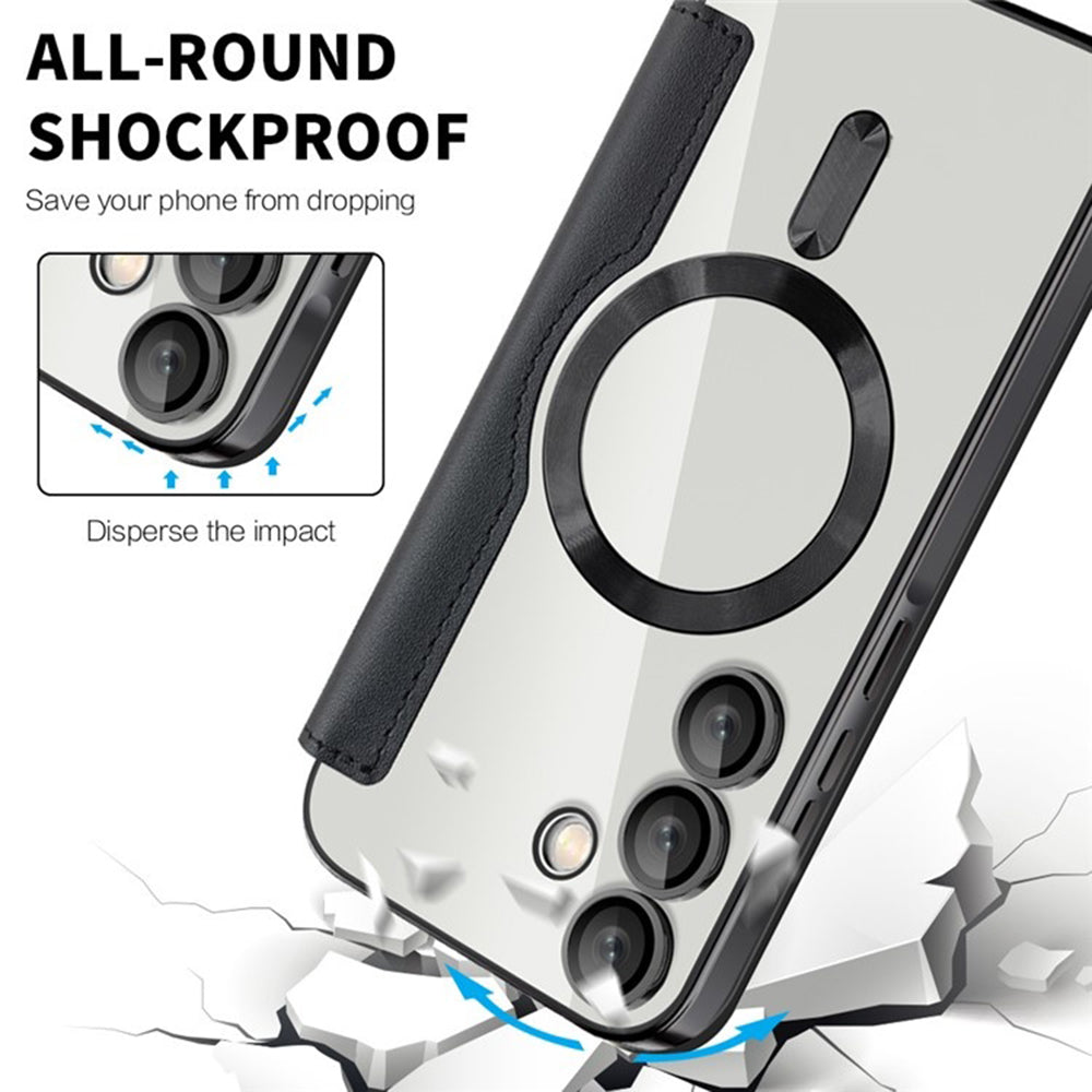 Funda MagSafe para Samsung Galaxy A55 5G A556, Techsuit, SmartMag Book, Negra