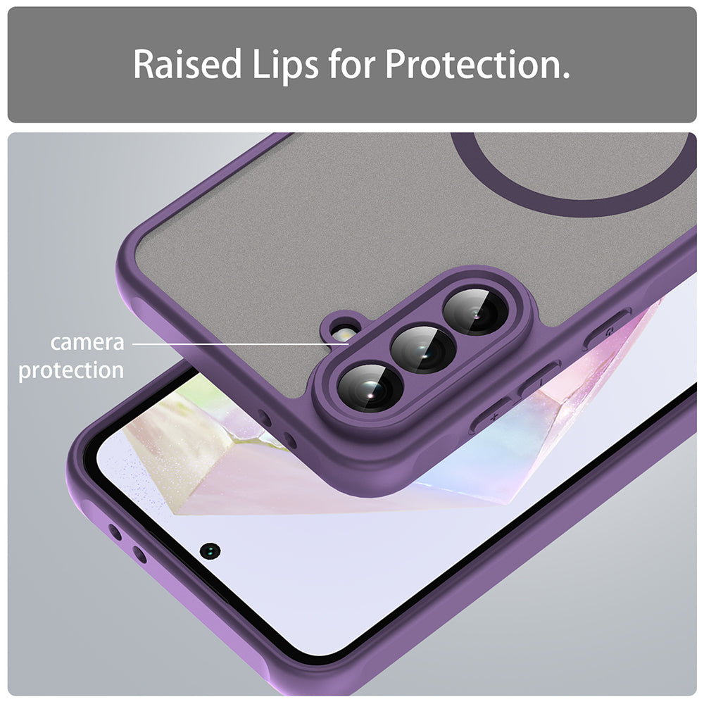 Funda MagSafe para Samsung Galaxy A56 A566, Techsuit, HaloFrost II, Morado