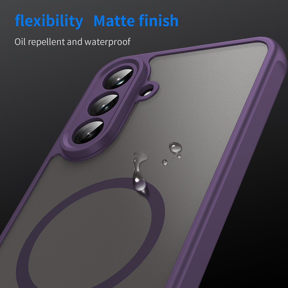 Funda MagSafe para Samsung Galaxy A56 A566, Techsuit, HaloFrost II, Morado