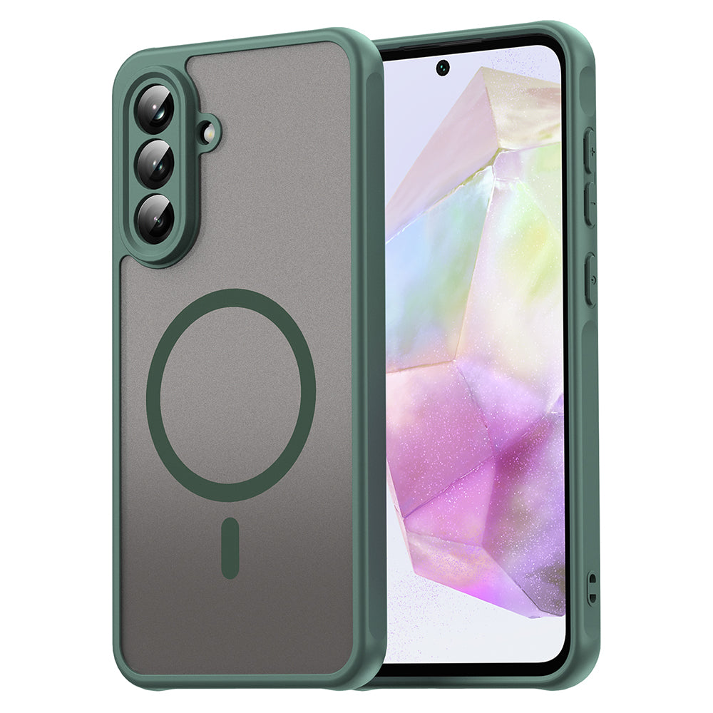 Funda MagSafe para Samsung Galaxy A56 A566, Techsuit, HaloFrost II, Verde