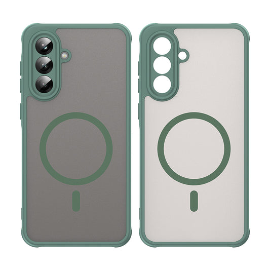 Funda MagSafe para Samsung Galaxy A56 A566, Techsuit, HaloFrost II, Verde