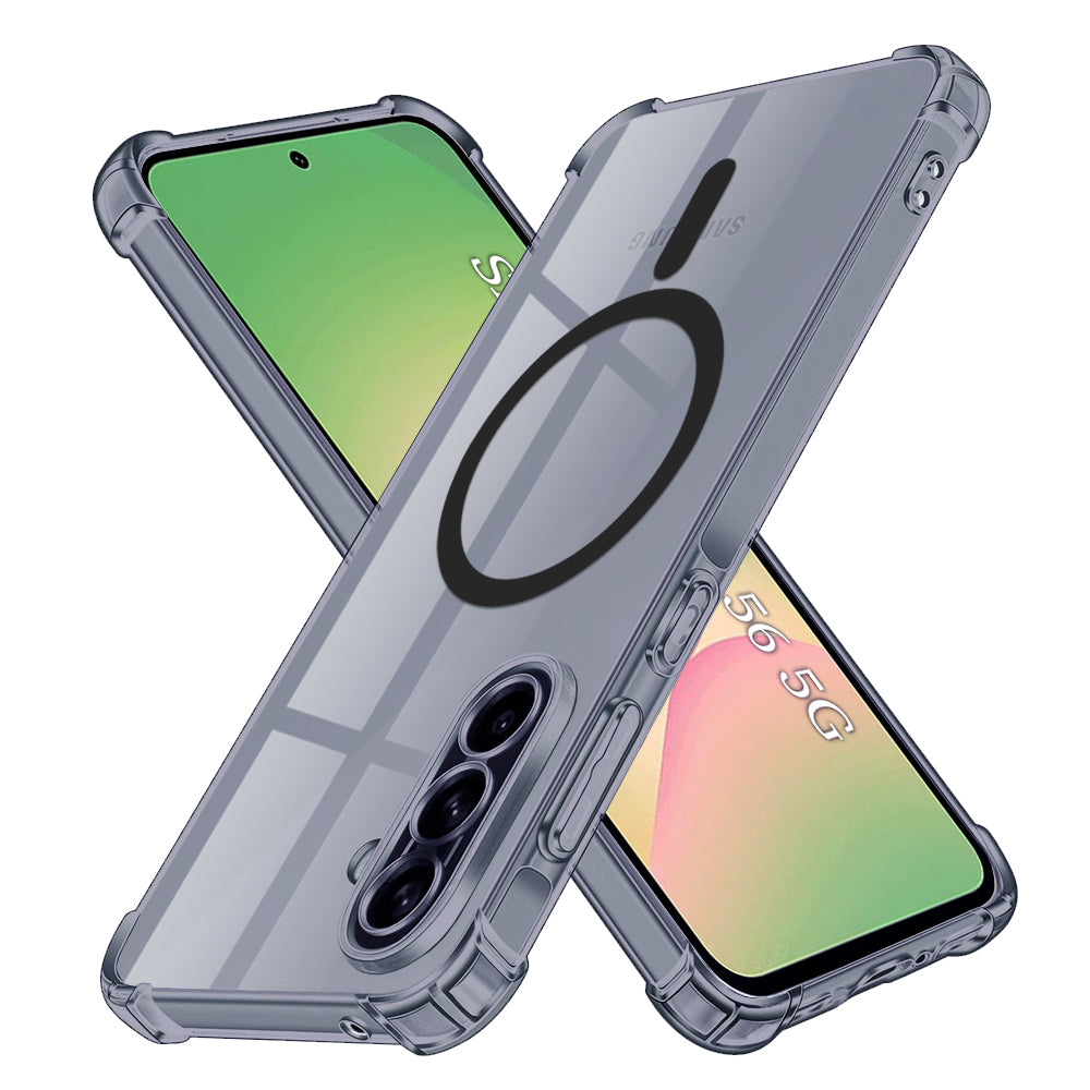 Funda MagSafe para Samsung Galaxy A56 A566, Techsuit, Transparente a prueba de golpes, Ahumado