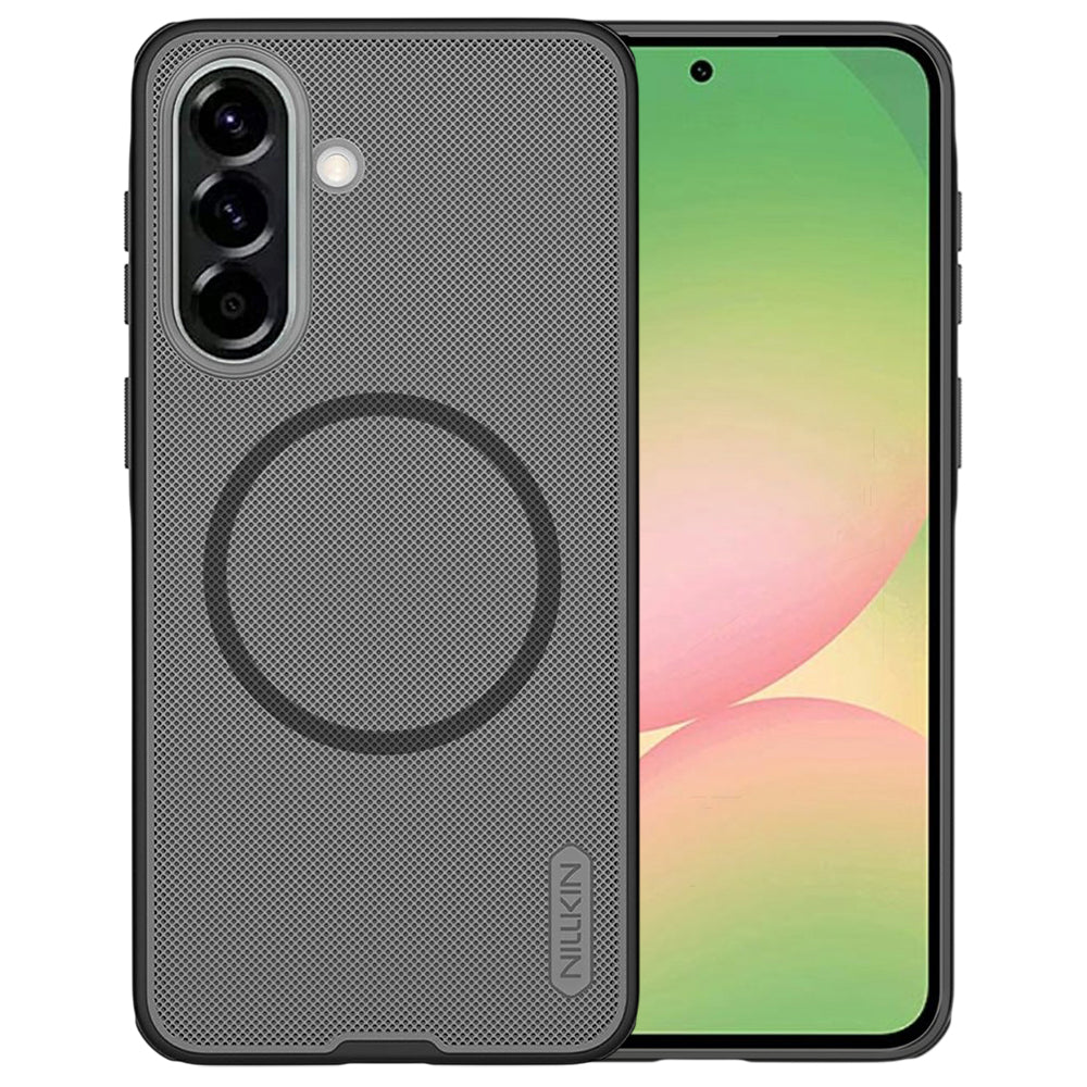 Funda MagSafe para Samsung Galaxy A57 5G, Nillkin, Super Shield Pro, Negra Transparente Satinada