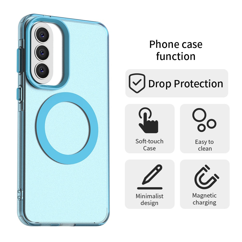 Funda MagSafe para Samsung Galaxy A57 5G, Techsuit, CandyCase, Azul.