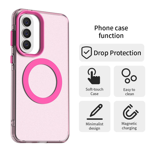 Funda MagSafe para Samsung Galaxy A57 5G, Techsuit, CandyCase, Rosa