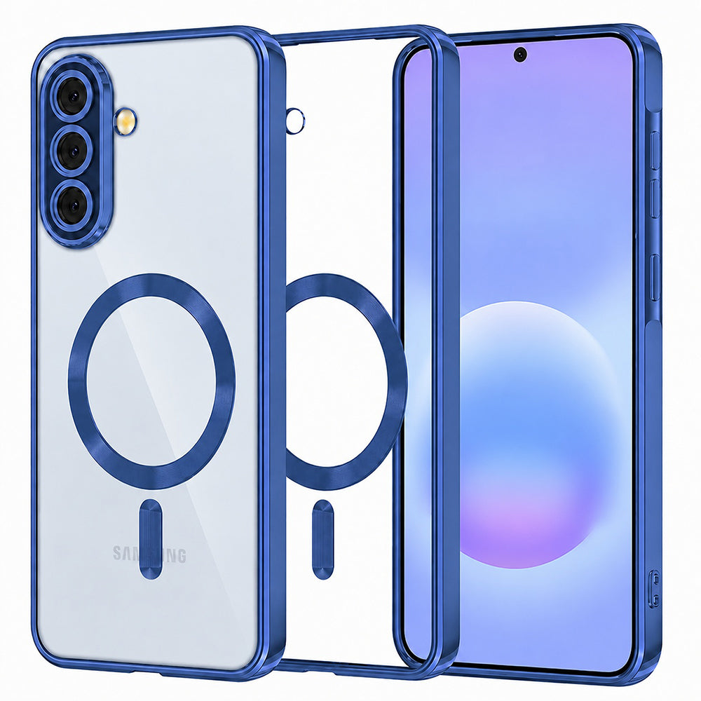 Funda MagSafe para Samsung Galaxy A57 5G, Techsuit, Luxury Crystal, Azul Oscuro