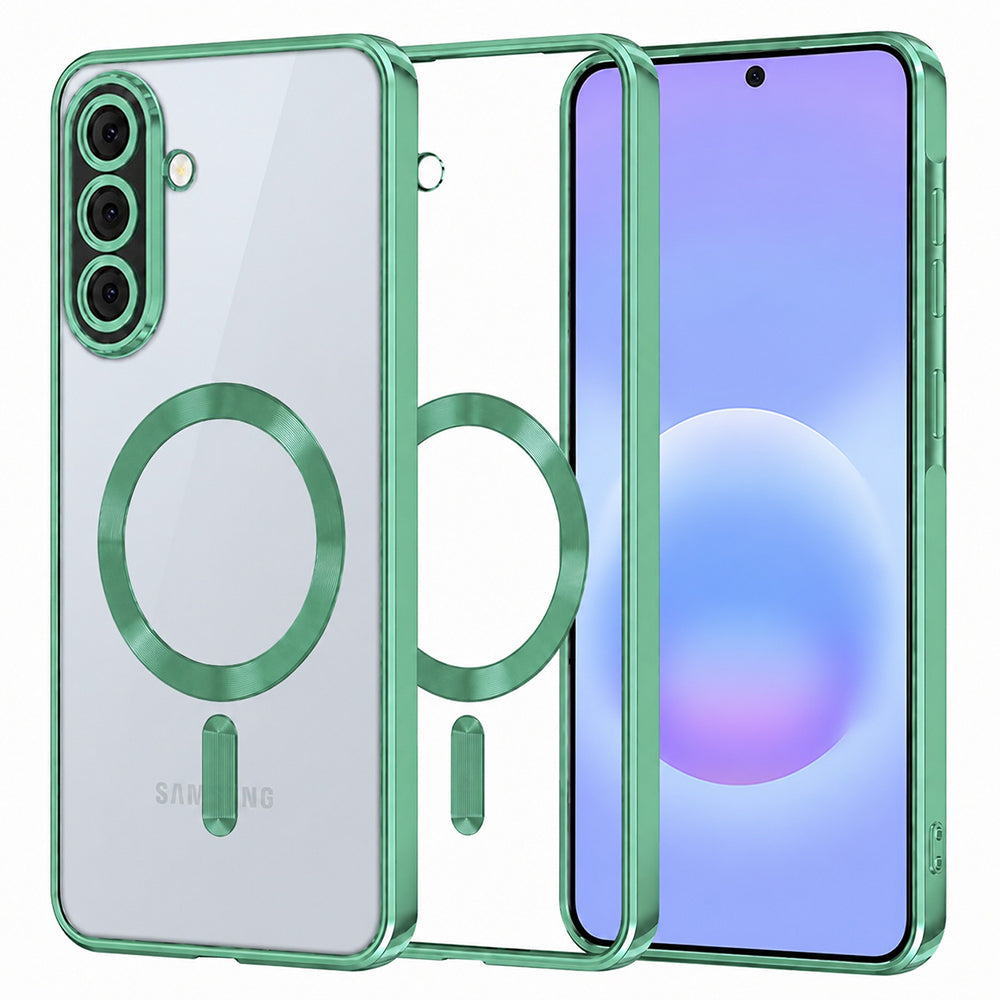 Funda MagSafe para Samsung Galaxy A57 5G, Techsuit, Luxury Crystal, Verde Claro