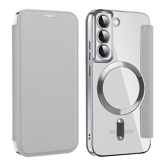 Funda MagSafe para Samsung Galaxy S22 5G S901, Techsuit, SmartMag Book, Gris