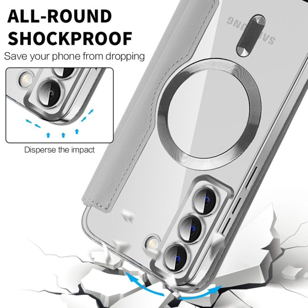 Funda MagSafe para Samsung Galaxy S22 5G S901, Techsuit, SmartMag Book, Gris
