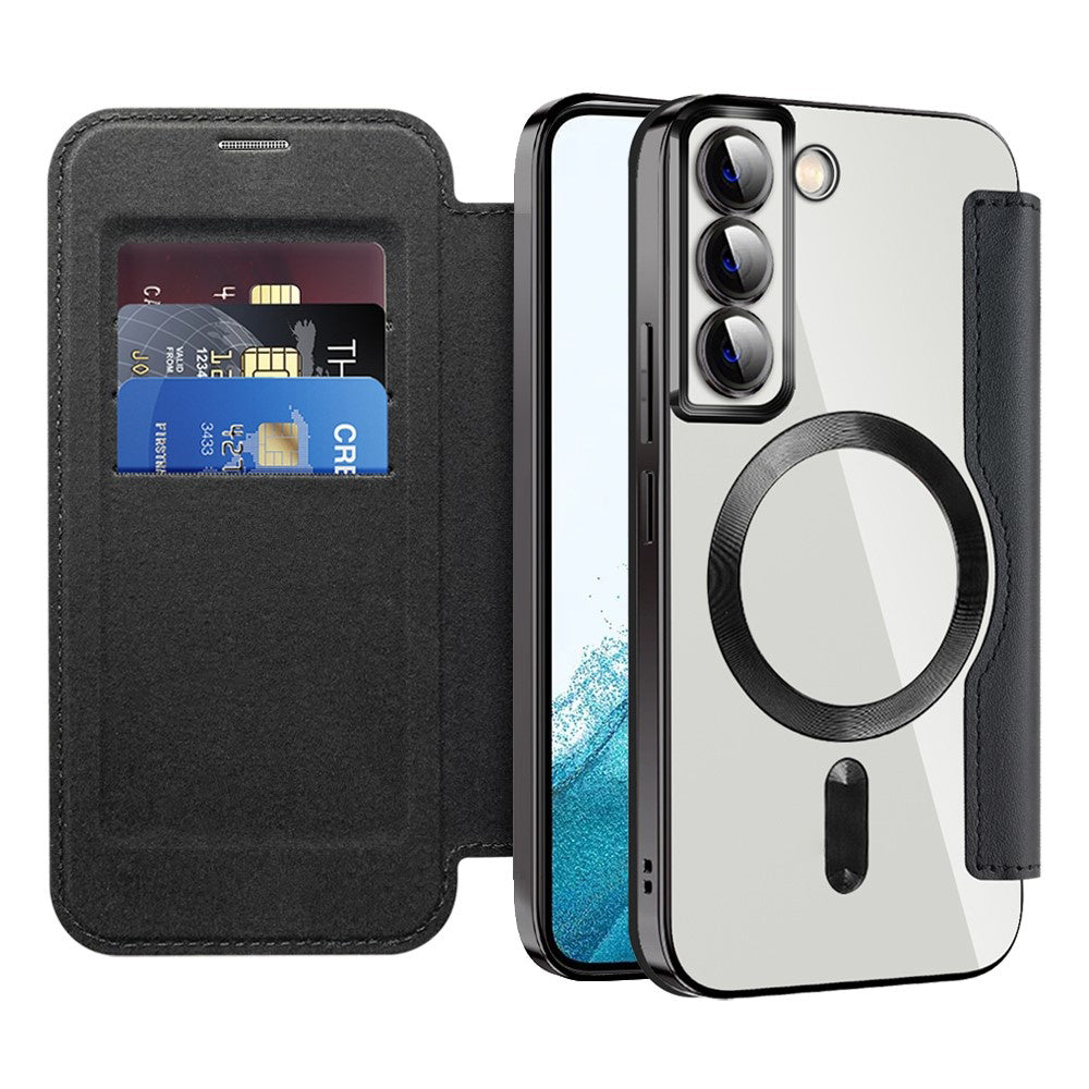 Funda MagSafe para Samsung Galaxy S22 5G S901, Techsuit, SmartMag Book, Negra