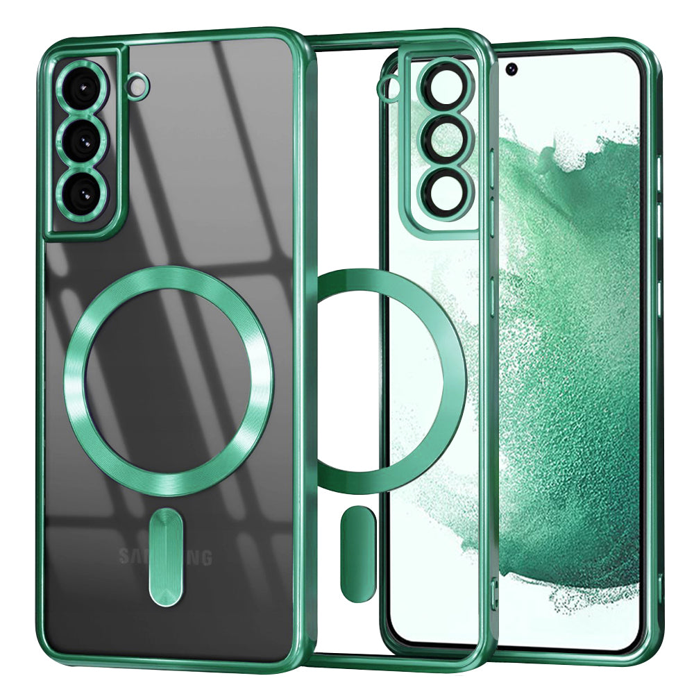 Funda MagSafe para Samsung Galaxy S22+ 5G S906, Techsuit, Luxury Crystal, Verde Claro