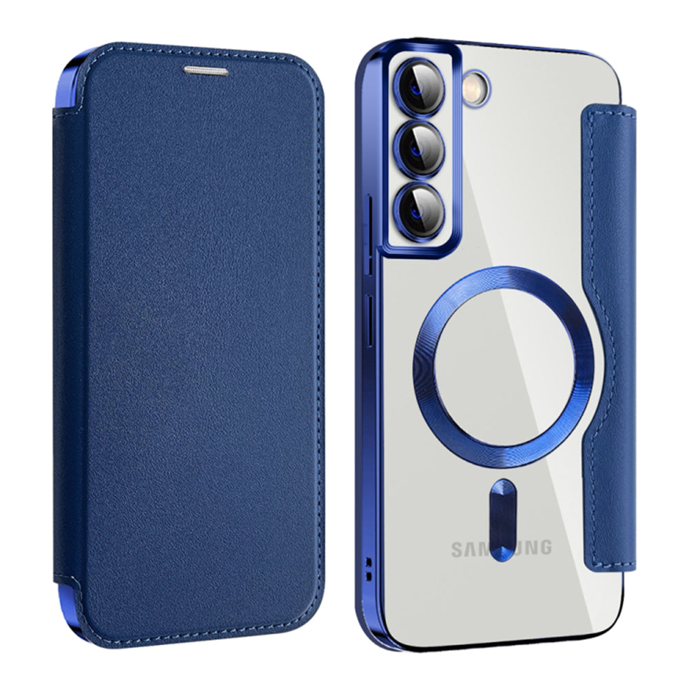Funda MagSafe para Samsung Galaxy S22+ 5G S906, Techsuit, SmartMag Book, Azul