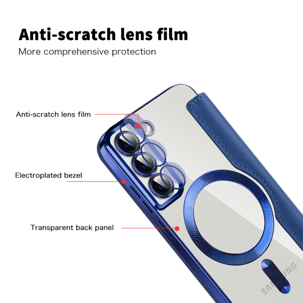 Funda MagSafe para Samsung Galaxy S22+ 5G S906, Techsuit, SmartMag Book, Azul